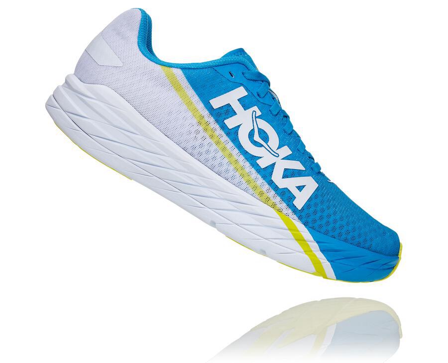 Zapatillas Running Hoka One One Hombre - Rocket X - Blancas/Azules - ICX946217